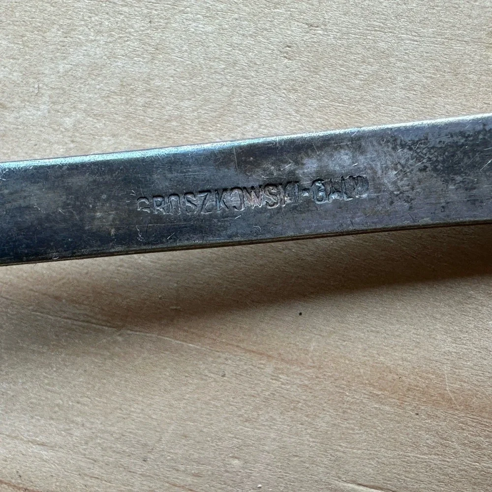 Vintage 1930s Teodor Groszkowski GALW Fork 8.8 Inch BM Bialy Metal Alpaca Silver